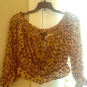 Forever 21 Cheetah print “off shoulder” shirt 💋